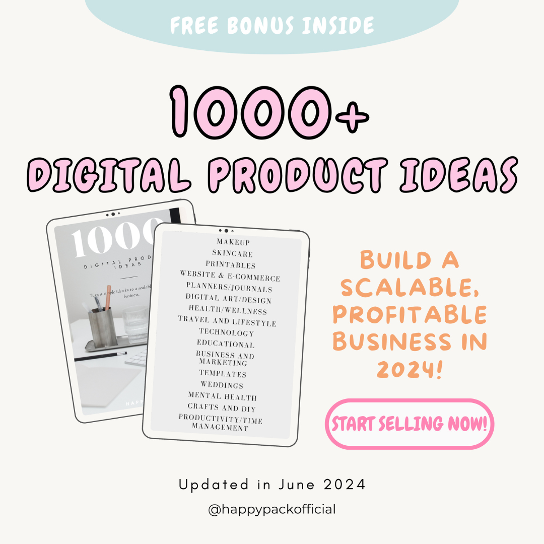 1000 Digital Product Ideas