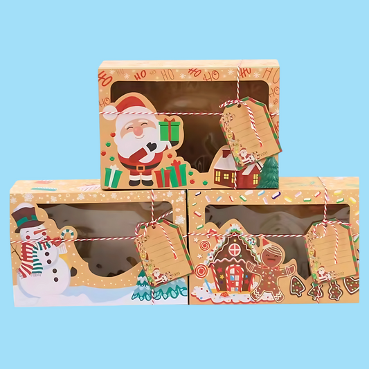Christmas Gift Boxes with PET Plastic Window