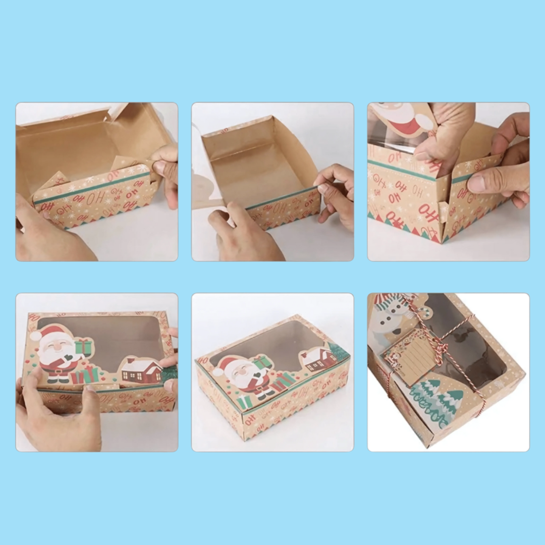 Christmas Gift Boxes with PET Plastic Window