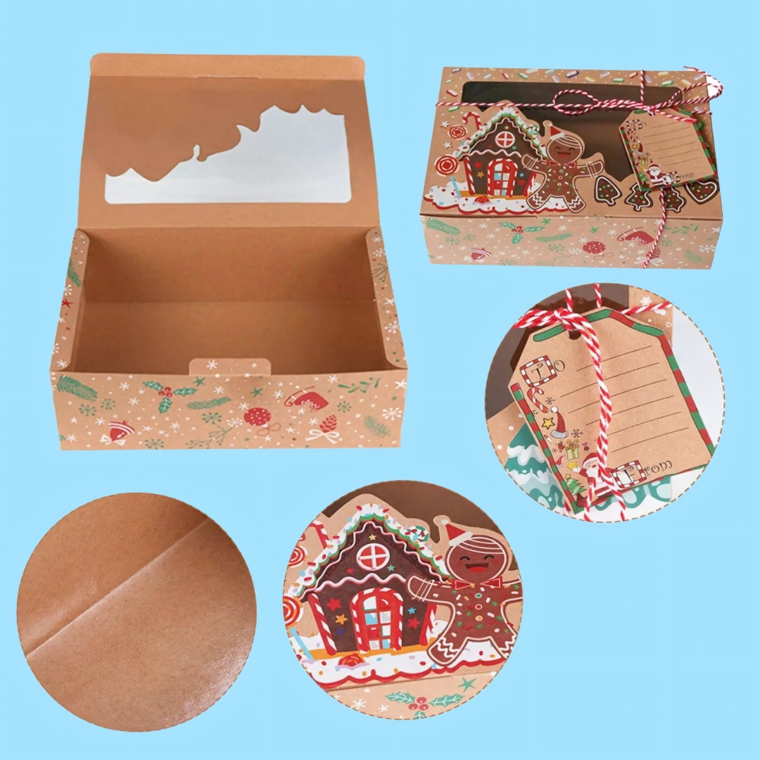 Christmas Gift Boxes with PET Plastic Window