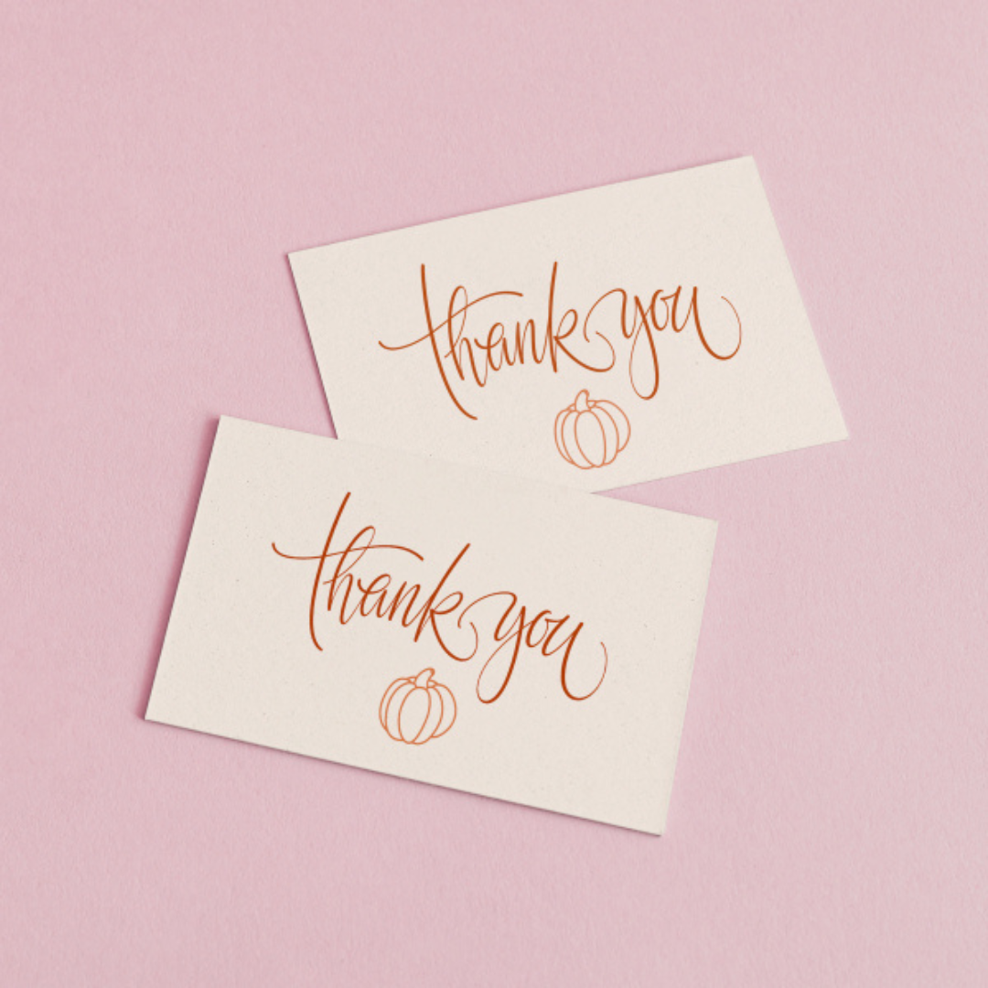 85mm x 55mm Autumn Appreciation Cards