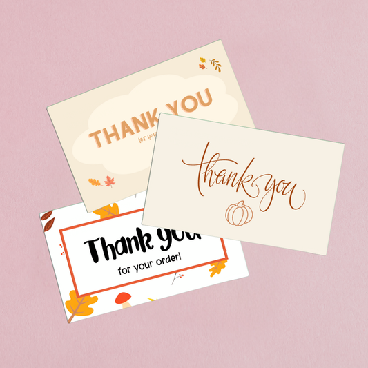 85mm x 55mm Autumn Appreciation Cards