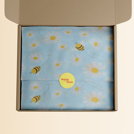 Bee Patterned Tissue Paper 20x30" (18gsm)