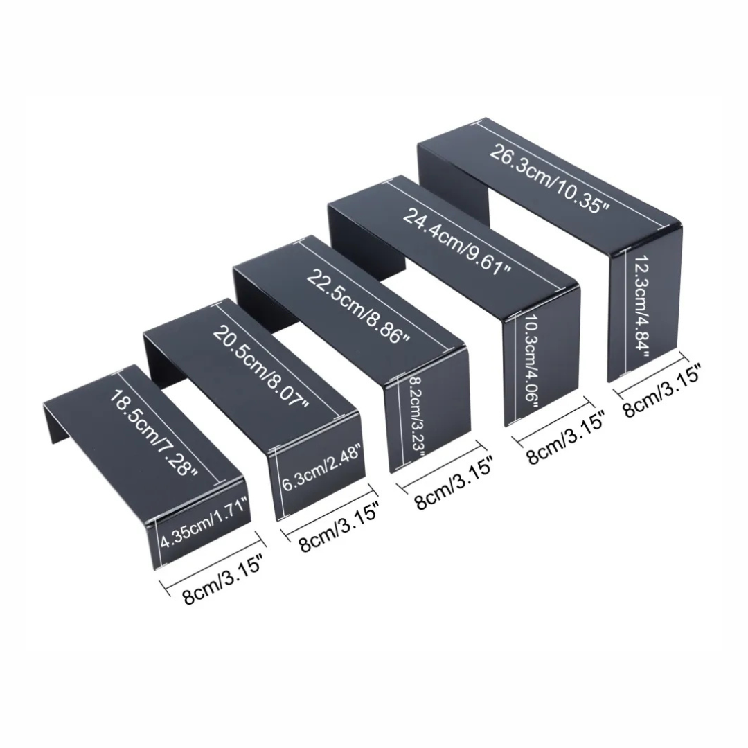 Black Acrylic Risers (Set of 5)