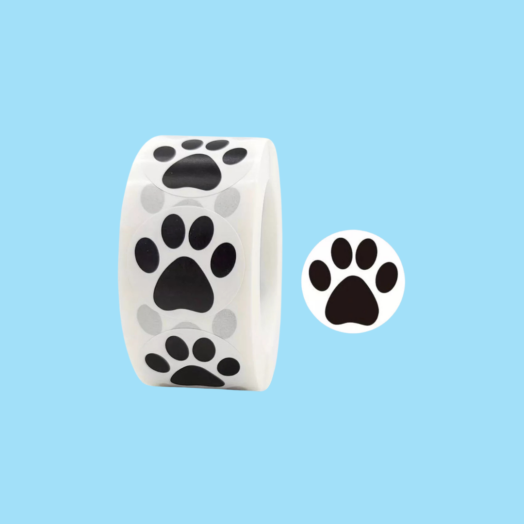 1" Stickers - Paw Print