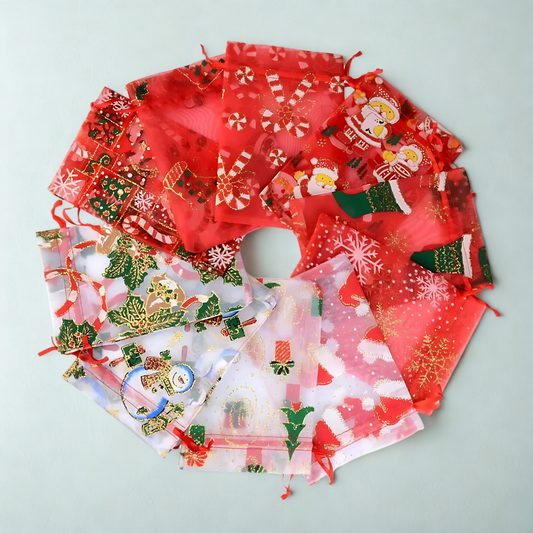 Christmas Organza Bags (10x14cm)