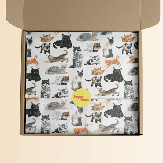 Cats and Kittens Patterned Tissue Paper 20x30" (18gsm)