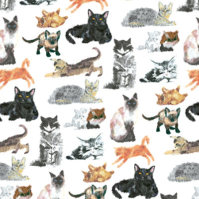 Cats and Kittens Patterned Tissue Paper 20x30" (18gsm)