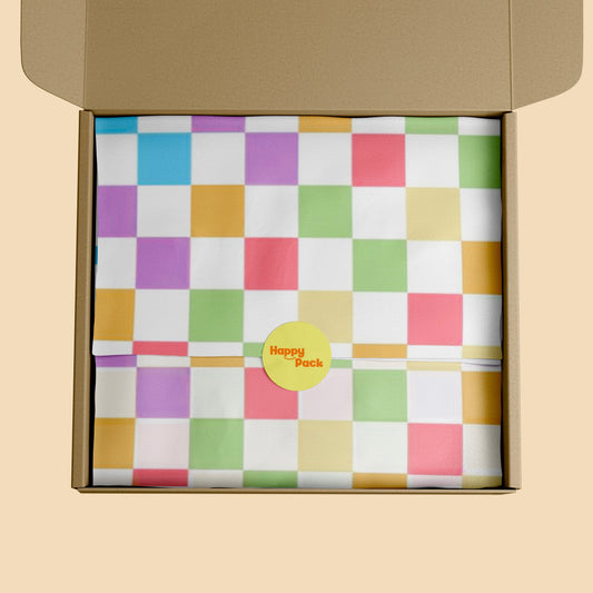 Checkered Patterned Tissue Paper 20x14" (18gsm)