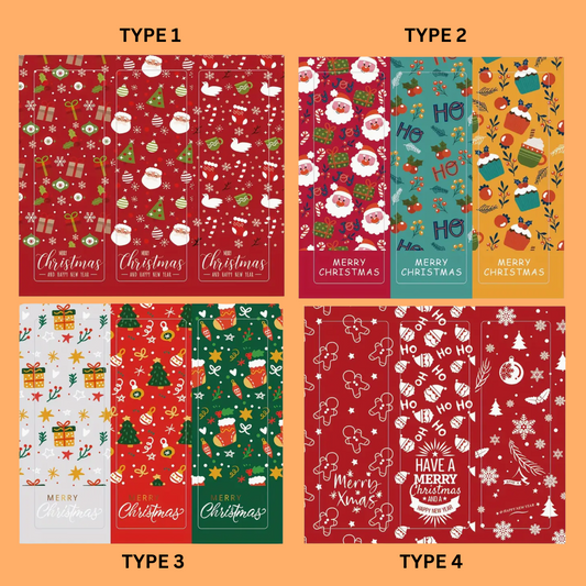 3x9cm Sealing Stickers - Christmas