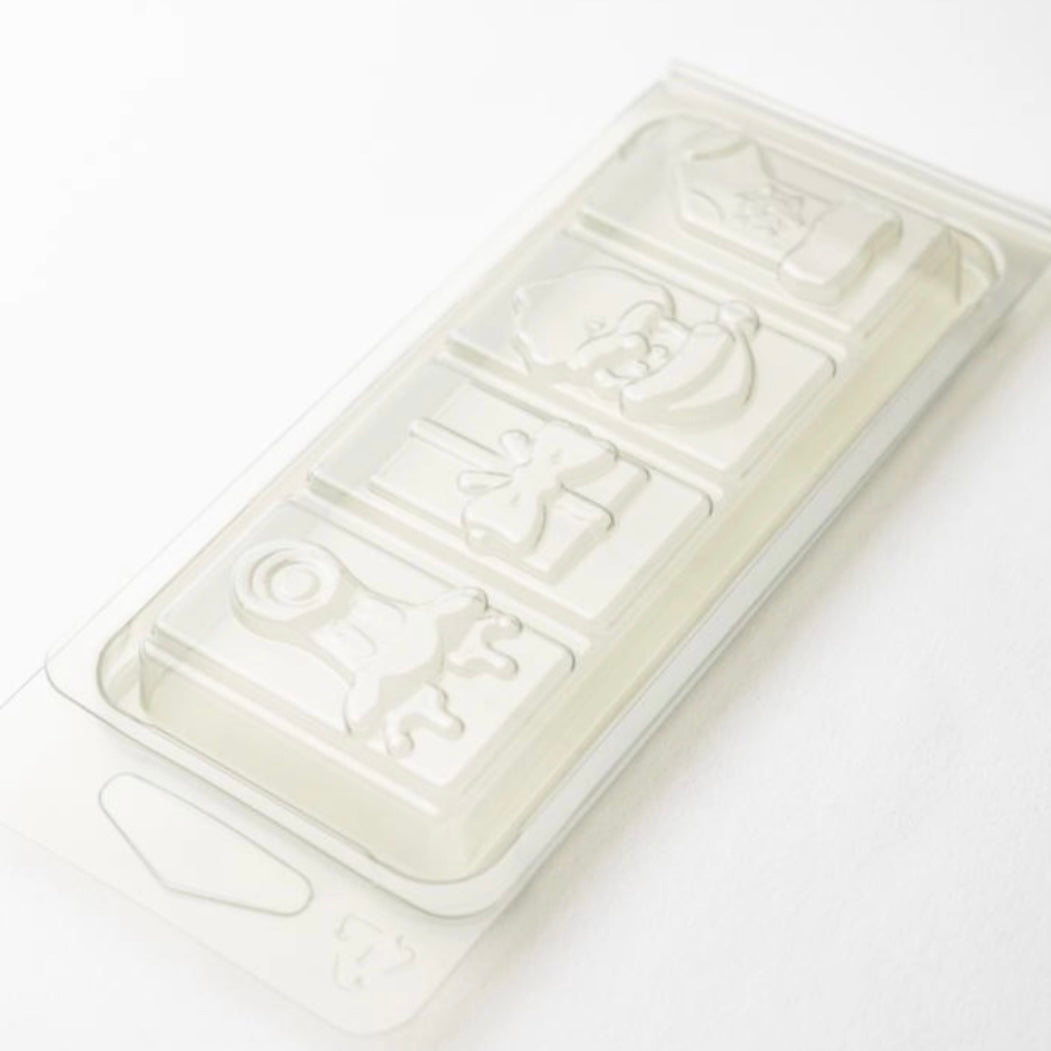 4 Cavity Christmas Wax Melt Snap Bar Clamshells