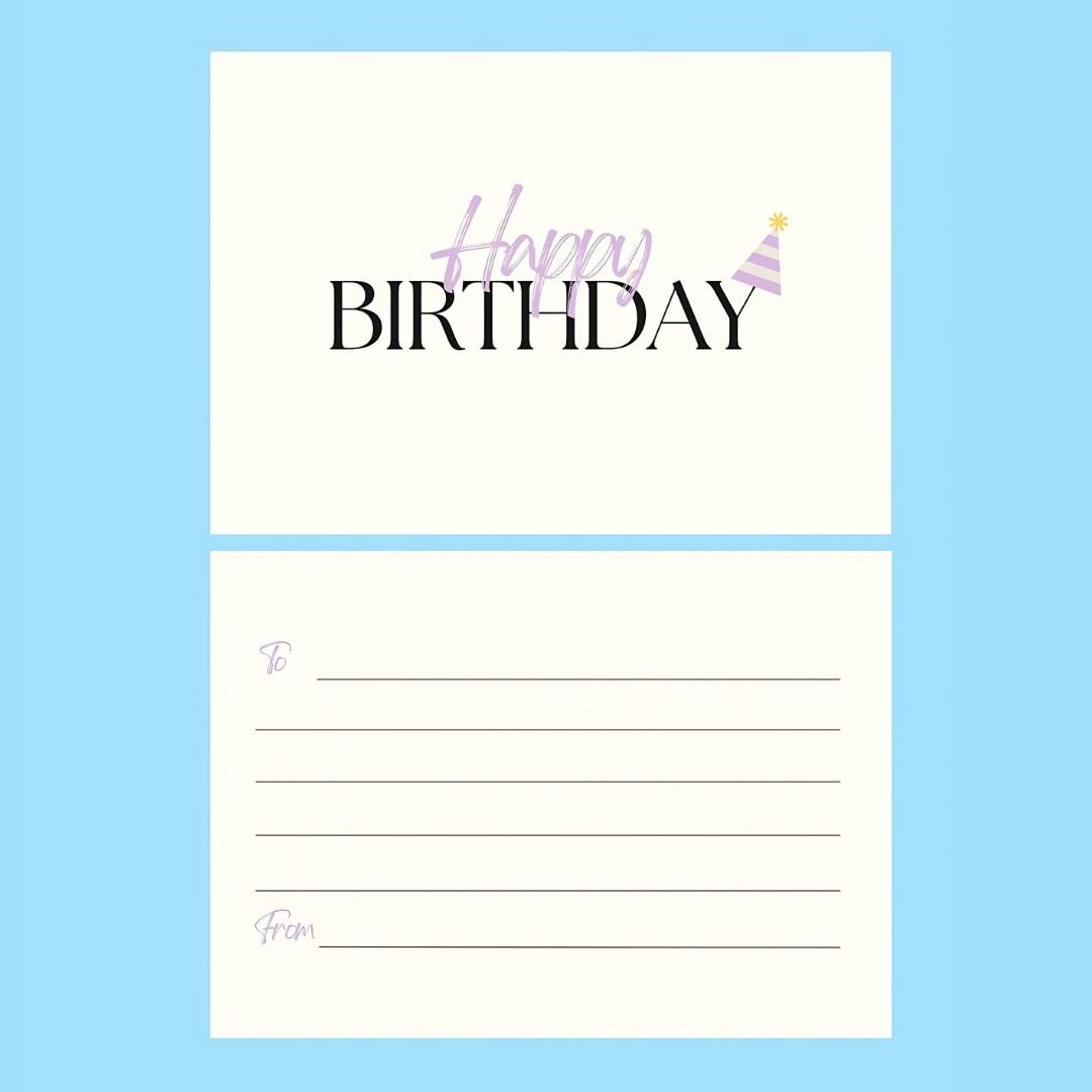 105mm x 148mm (A6) Happy Birthday Message Cards