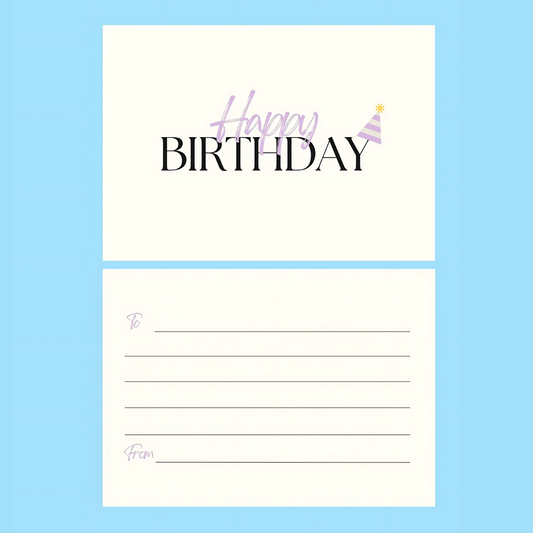 105mm x 148mm (A6) Happy Birthday Message Cards