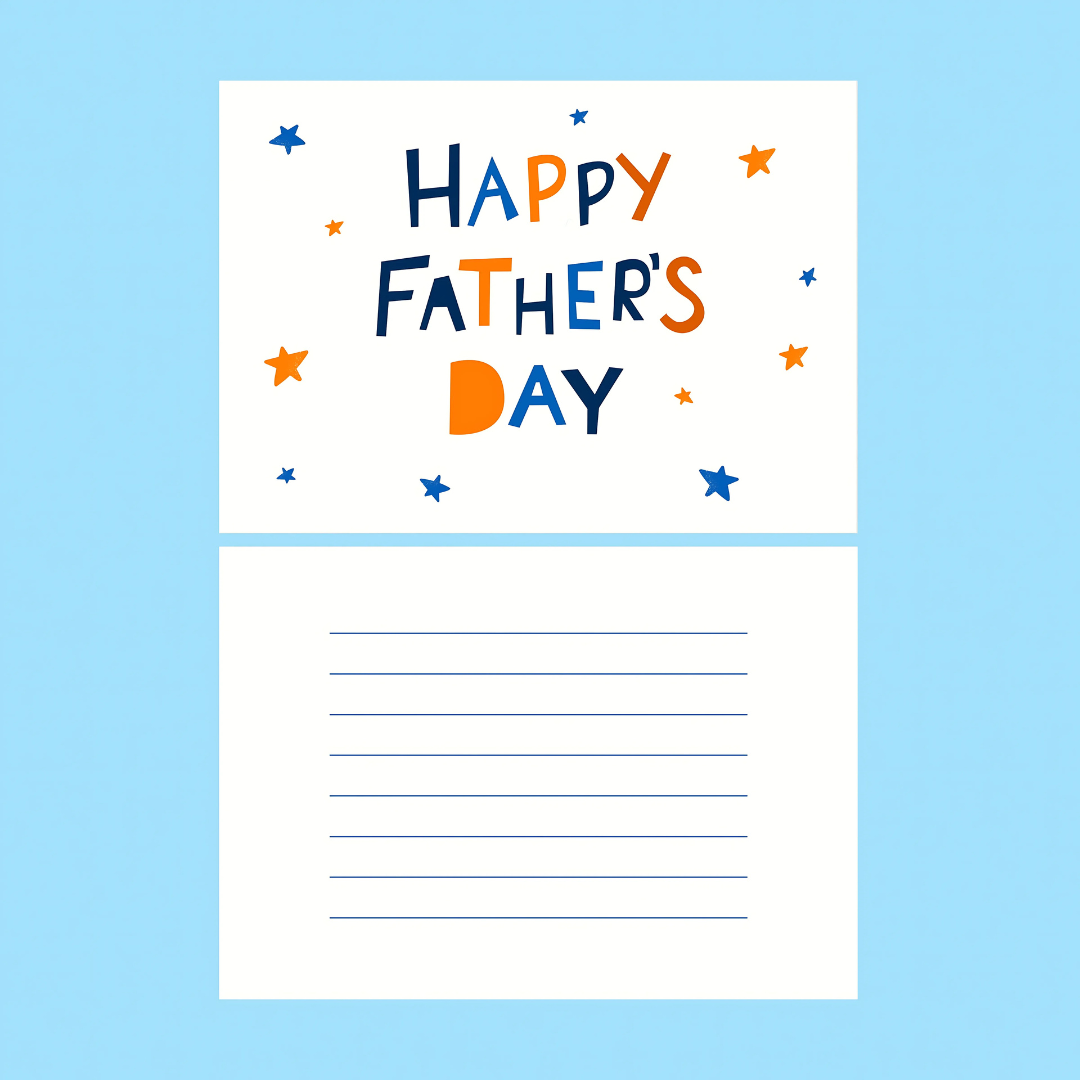 A6 Father's Day Order Insert Cards (Writable)