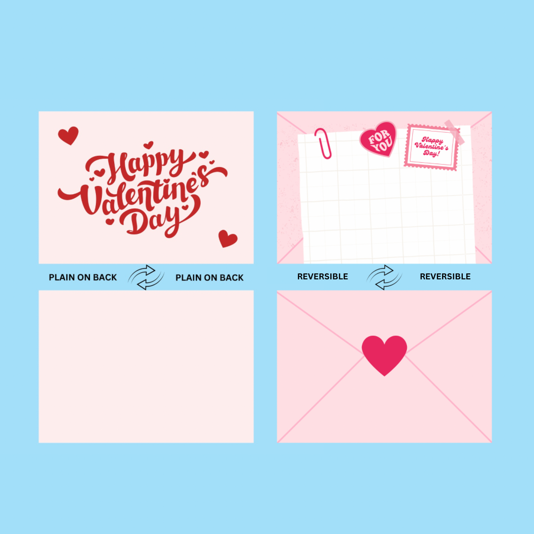 105mm x 148mm (A6) Valentine's Day Appreciation Cards