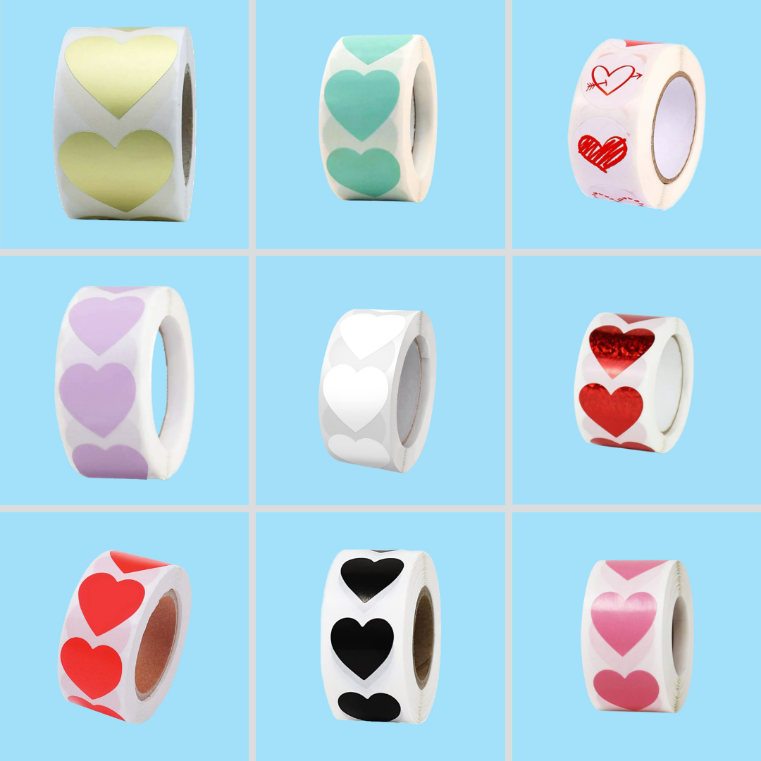 1" Stickers - Heart