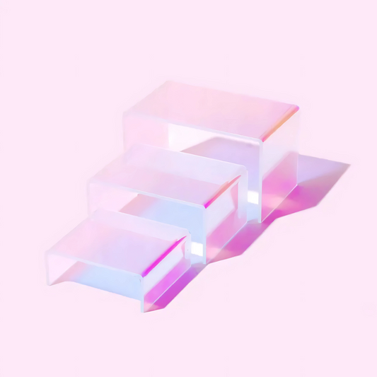 Holographic Acrylic Risers (Set of 3)