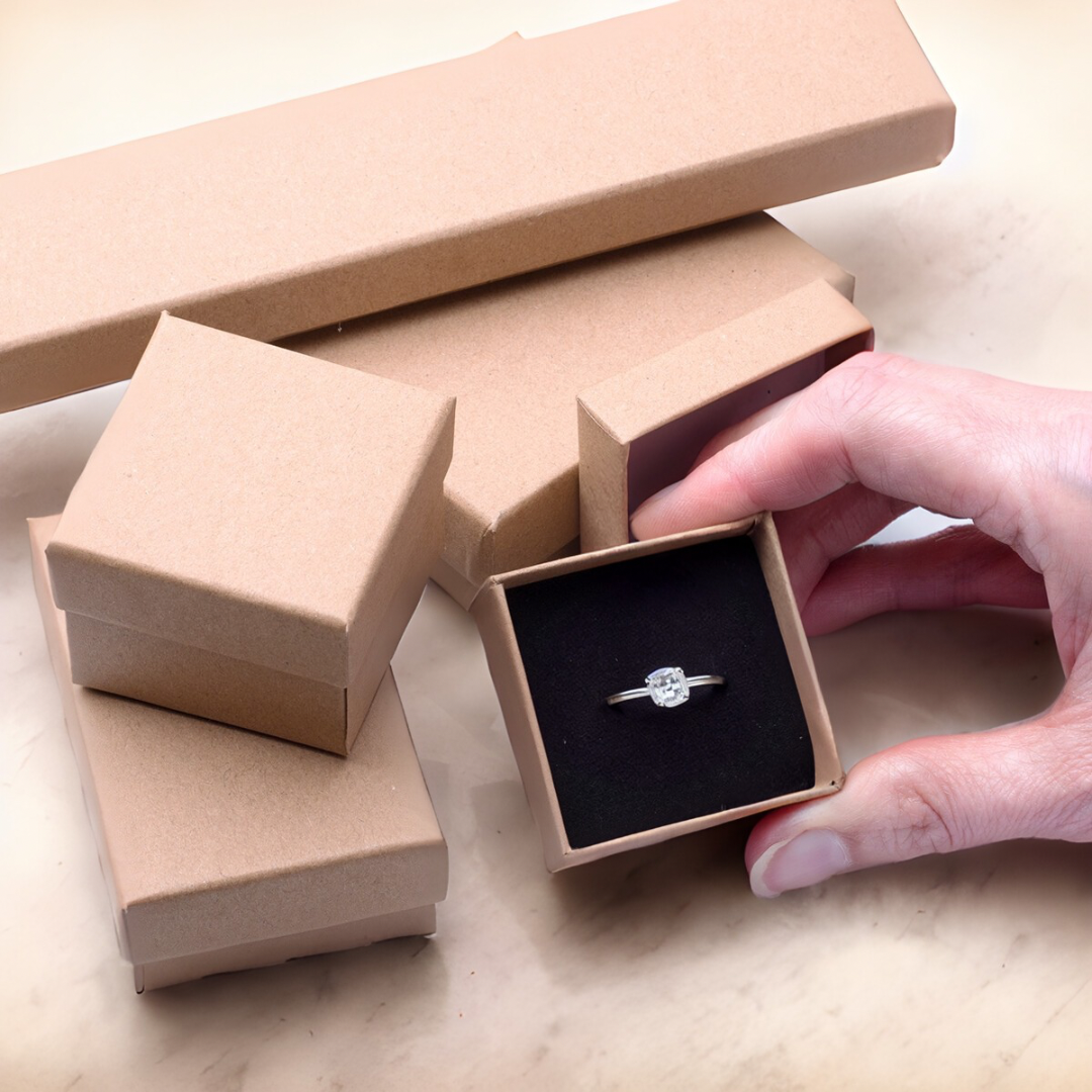 Kraft Brown Jewellery Gift Boxes (2 Sizes)