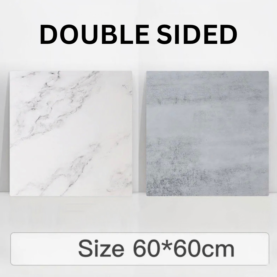 Double-Sided Photography Backdrop – Marble/Cement