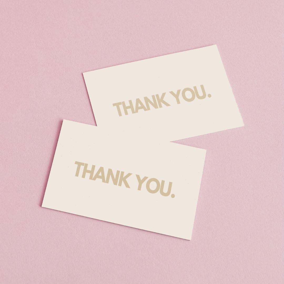 85mm x 55mm Luxury Appreciation Cards