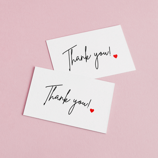 85mm x 55mm Minimalist Appreciation Cards
