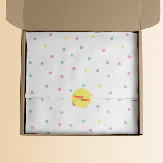 Pastel Polka Dot Patterned Tissue Paper 20x30" (22gsm)