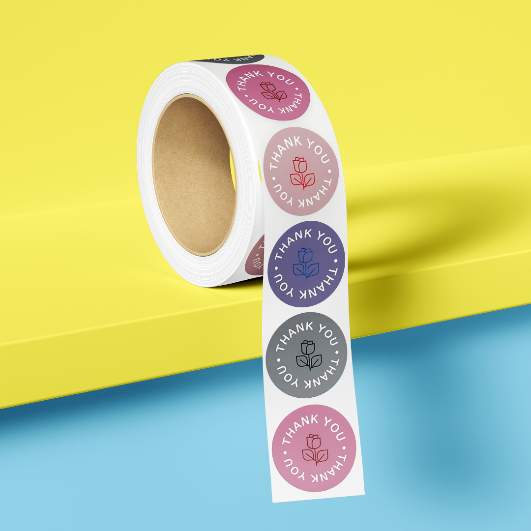 1" Pastel Mix Stickers