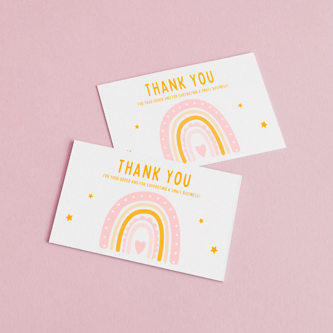 85mm x 55mm Rainbow Appreciation Cards