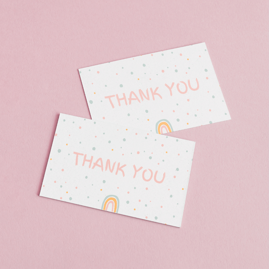85mm x 55mm Pastel Rainbow Appreciation Cards