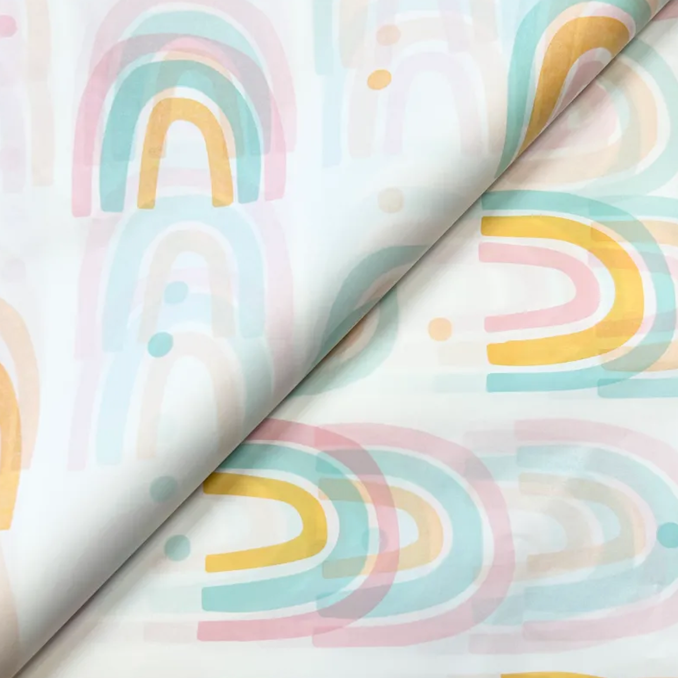 Pastel Rainbow Patterned Tissue Paper 20x30" (18gsm)