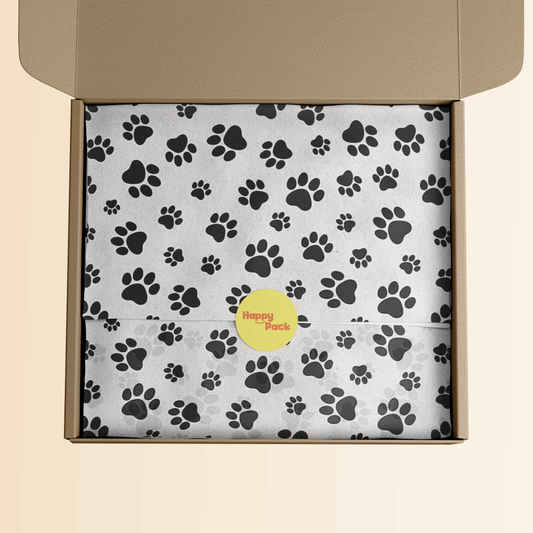 Paw Print Patterned Tissue Paper 20x30" (18gsm)