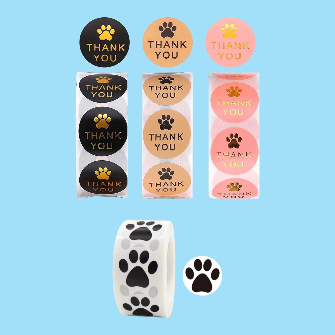 1" Stickers - Paw Print