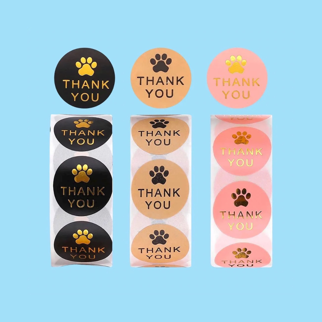 1" Stickers - Paw Print