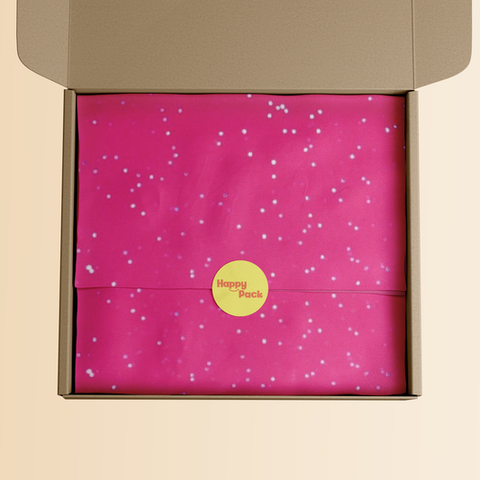 Pink Sparkle Patterned Tissue Paper 20x30" (18gsm)
