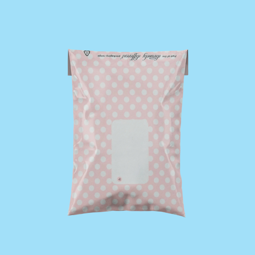 Polka-Dot Patterned Poly Postal Bags
