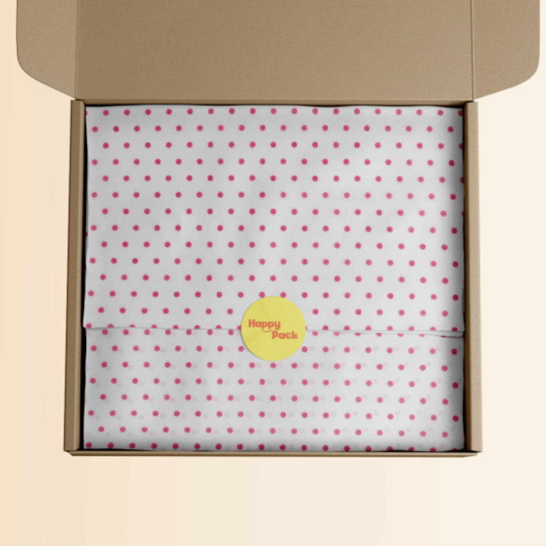 Polka-Dot Patterned Tissue Paper 17x27" (18gsm)