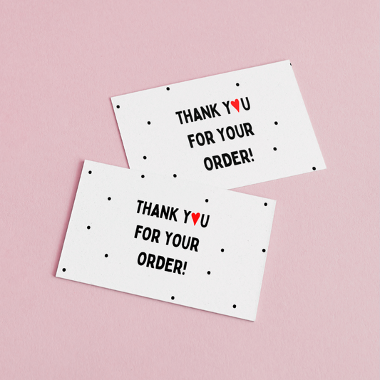 85mm x 55mm Polka-Dot Appreciation Cards