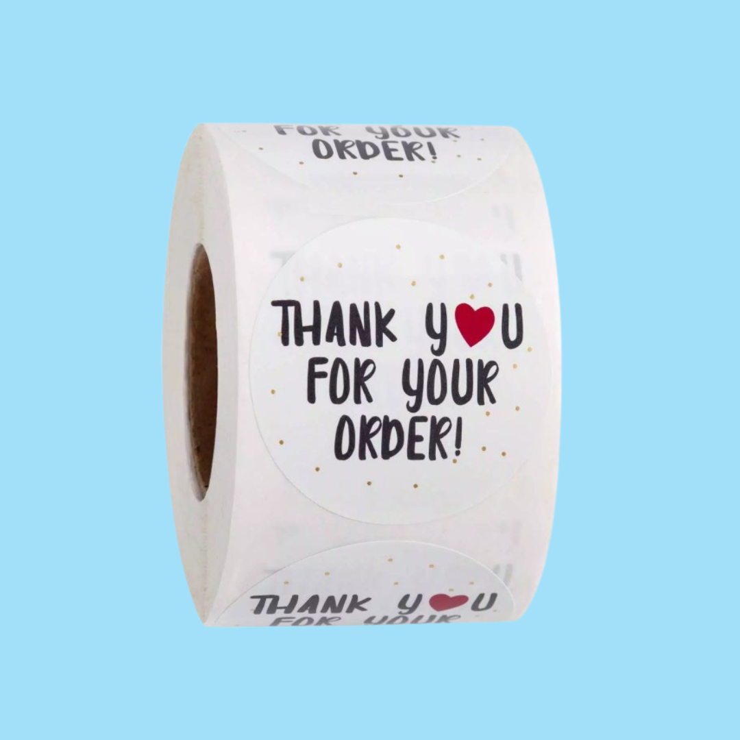 1" Stickers - 'Thank You For Your Order'
