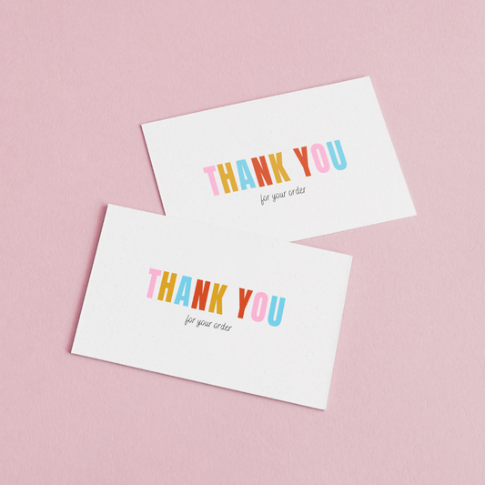 85mm x 55mm Rainbow Letters Appreciation Cards
