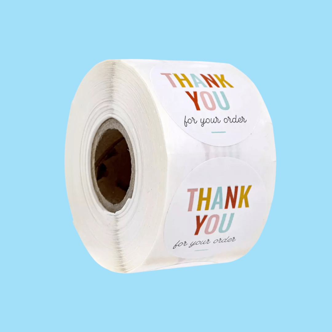 1" Stickers - 'Thank You For Your Order'