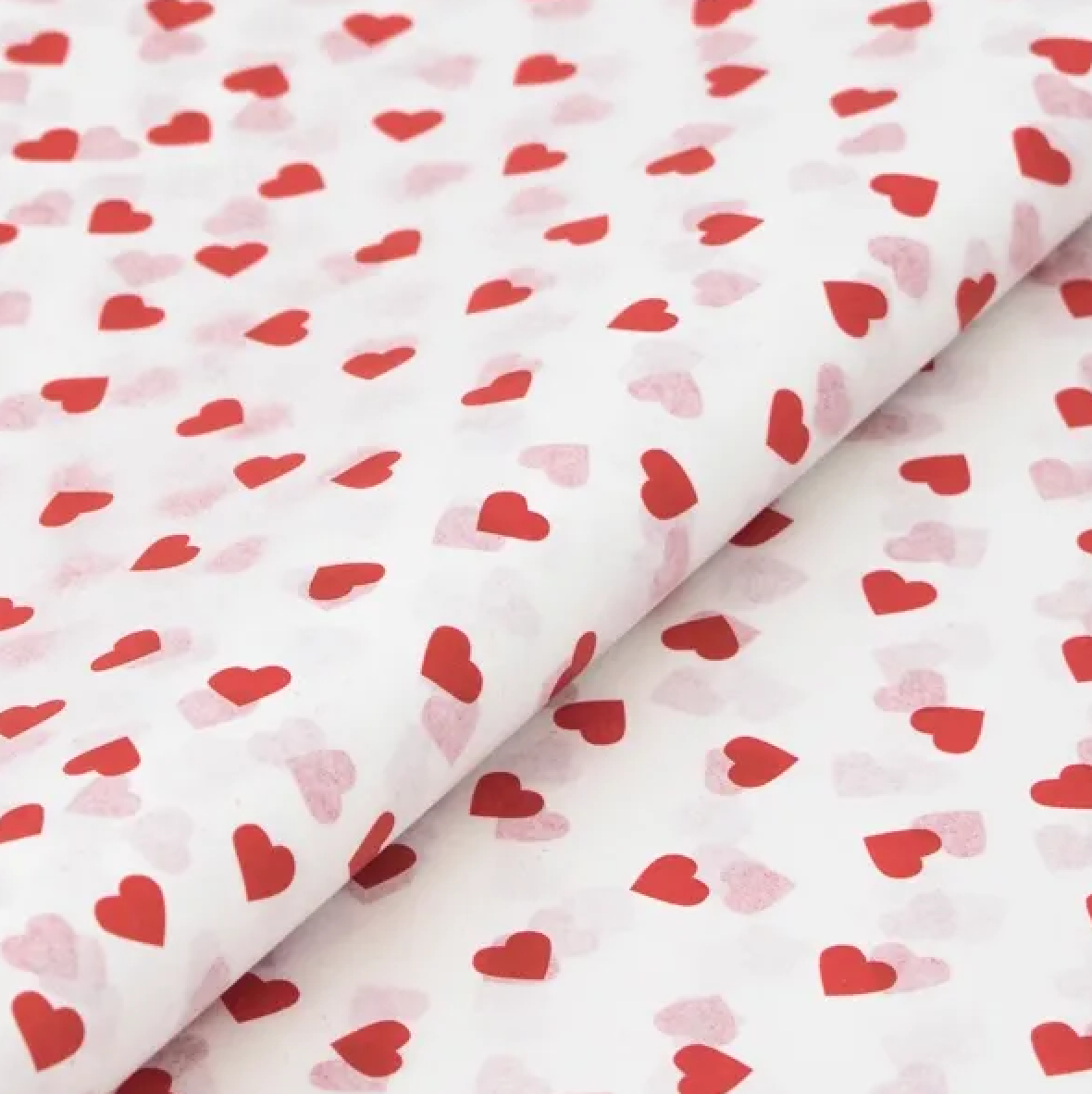 Red Heart Patterned Tissue Paper 20x30" (18gsm)