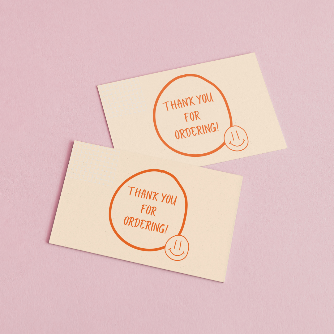 85mm x 55mm Smiley Face Appreciation Cards
