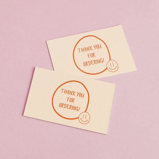 85mm x 55mm Smiley Face Appreciation Cards