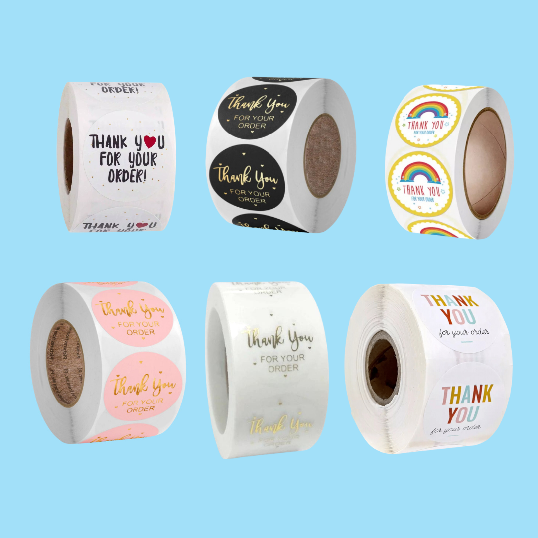 1" Stickers - 'Thank You For Your Order'