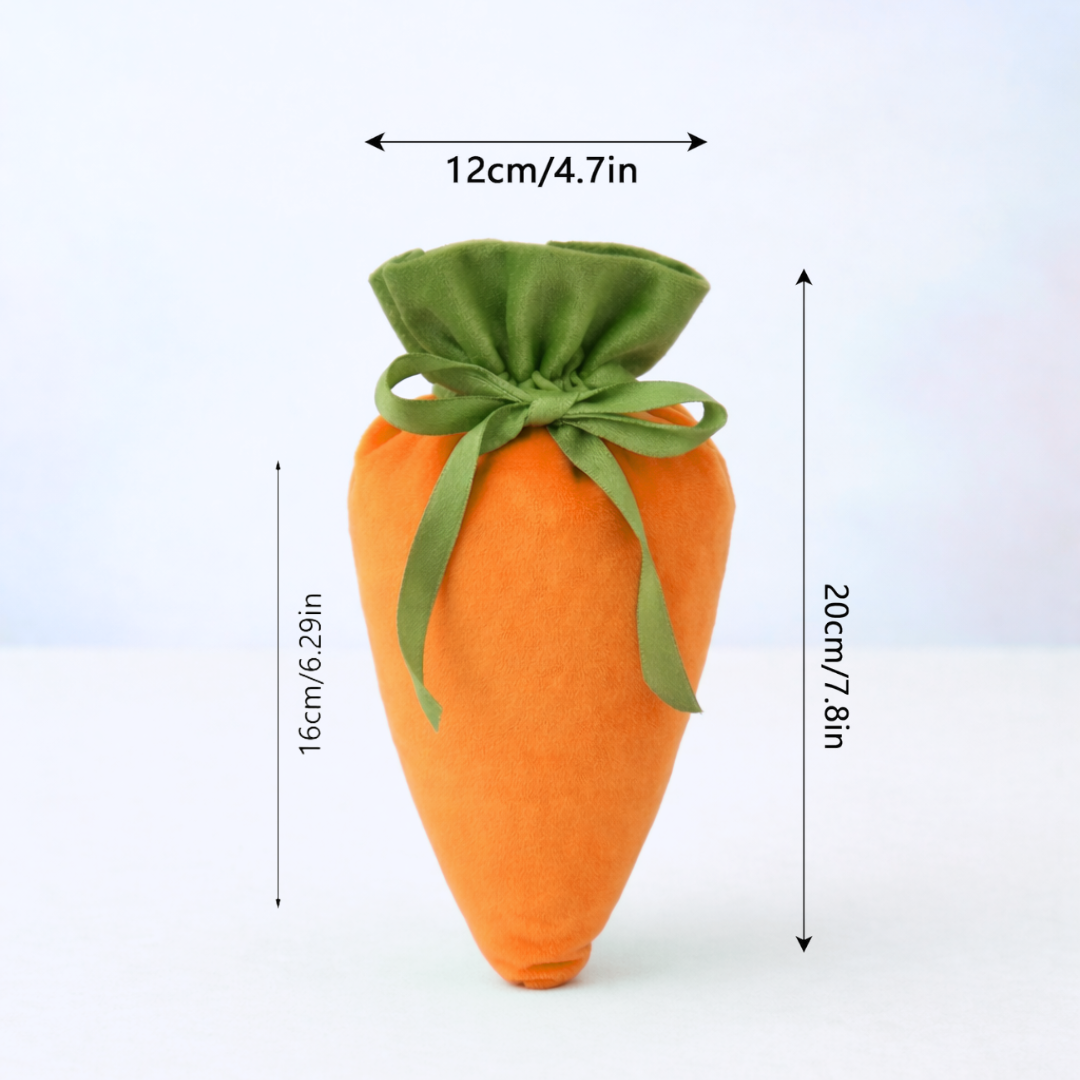Velvet Carrot Drawstring Bags