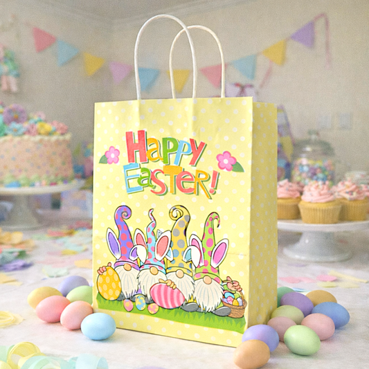 Easter Kraft Paper Twist Handle Bags