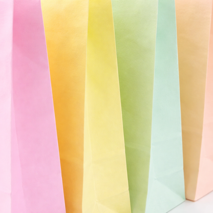 Pastel Mix Kraft Paper Twist Handle Bags