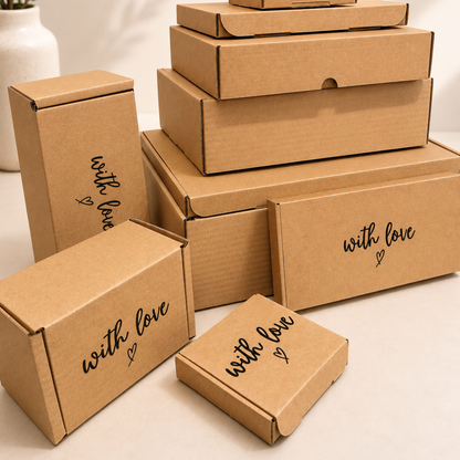 Printed Brown Postal PIP Boxes (Large Letter)