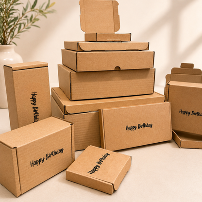 Printed Brown Postal Boxes (Small Parcel)