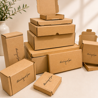 Printed Brown Postal Boxes (Small Parcel)